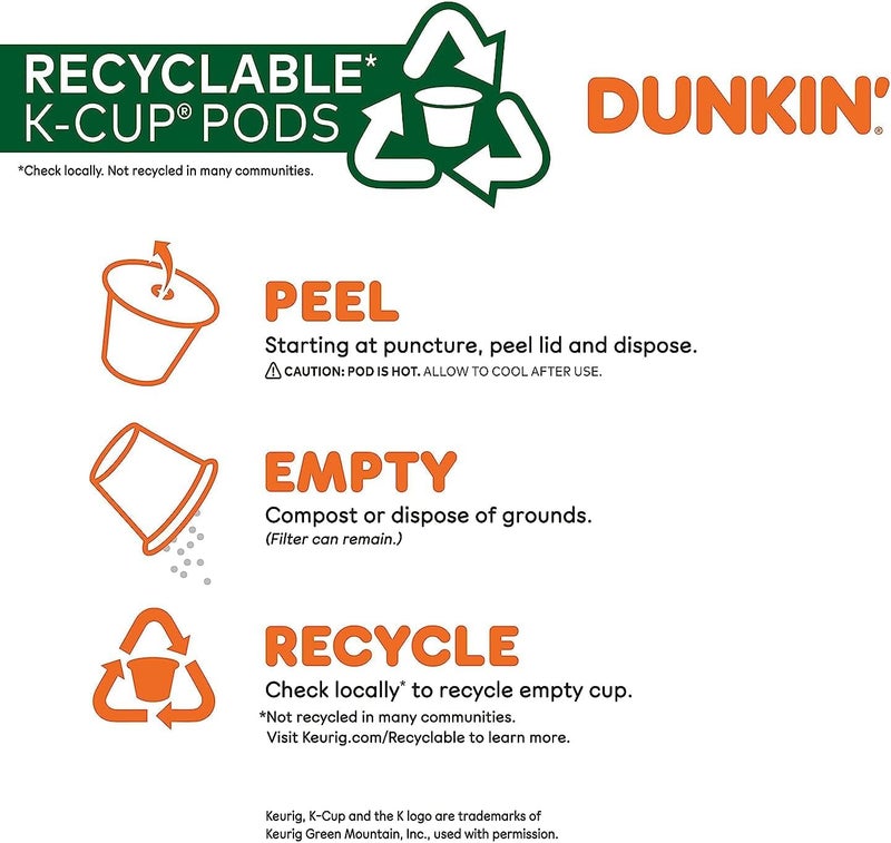 Dunkin' Decaf Medium Roast Coffee K-Cup Pods - Image 3